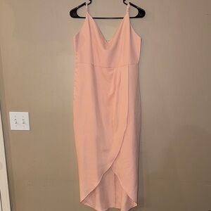 Elegant Pink Sleeveless Dress